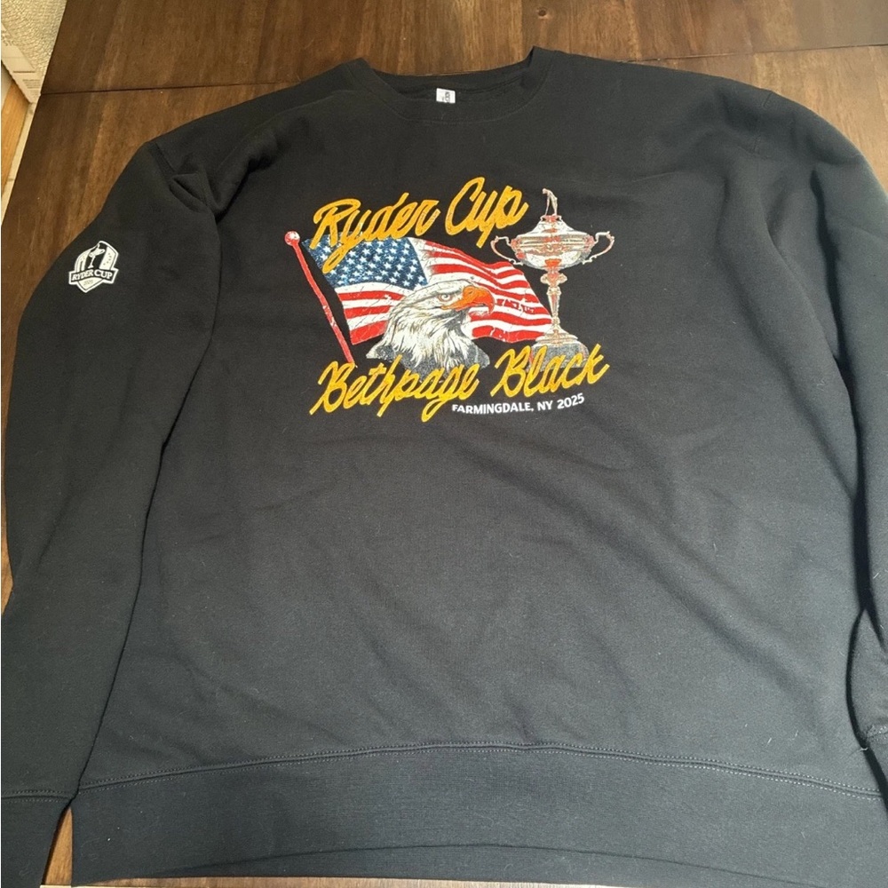 New Barstool Ryder Cup Bethpage Black Crewneck Sweatshirt Men's XL